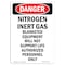 Signmission OSHA Danger, Portrait Nitrogen Inert Gas Equipment, 5in X 3.5in Decal, 3.5" W, 5" H, Portrait OS-DS-D-35-V-1907 - alternate 1
